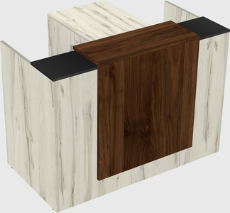 L-shaped modular reception