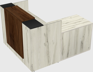 L-shaped modular reception