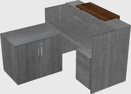 L-shaped modular reception