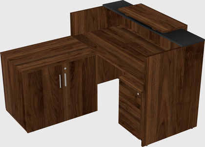 L-shaped modular reception
