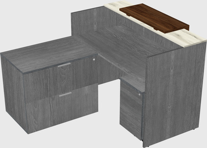 L-shaped modular reception