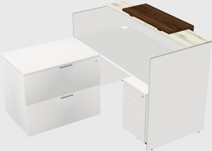 L-shaped modular reception
