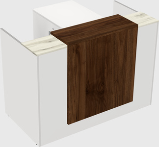 L-shaped modular reception