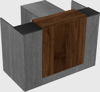 L-shaped modular reception