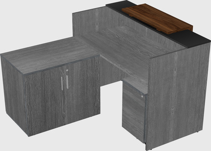 L-shaped modular reception
