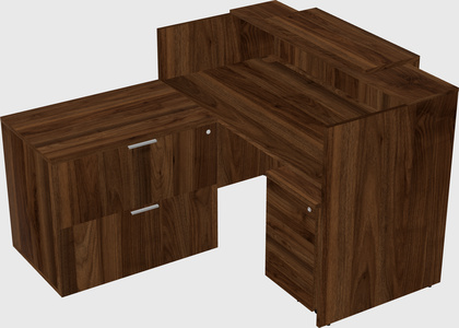 L-shaped modular reception