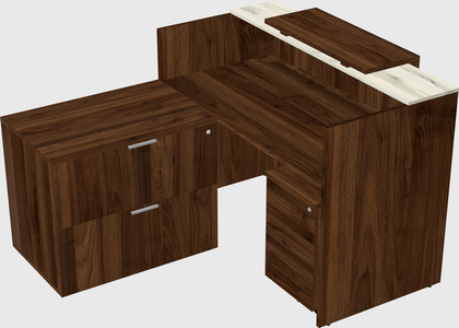 L-shaped modular reception