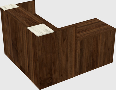 L-shaped modular reception