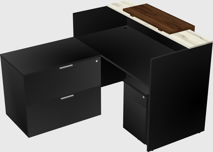 L-shaped modular reception