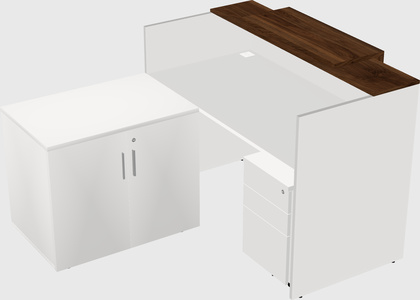 L-shaped modular reception