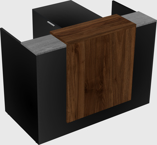 L-shaped modular reception