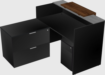 L-shaped modular reception