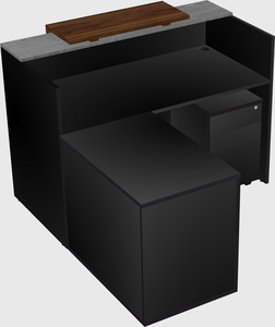 L-shaped modular reception