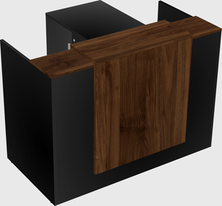 L-shaped modular reception