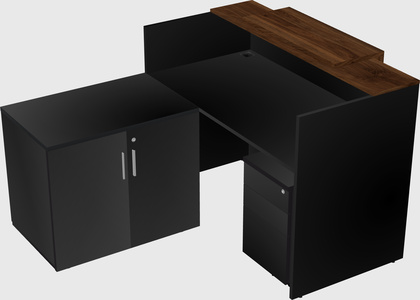 L-shaped modular reception