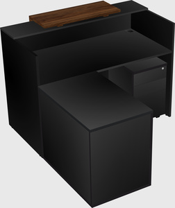 L-shaped modular reception