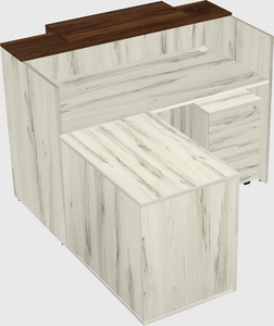 L-shaped modular reception