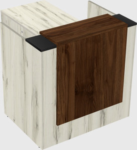 L-shaped modular reception