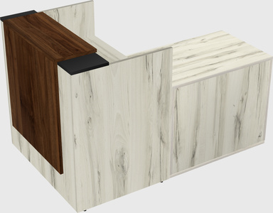 L-shaped modular reception