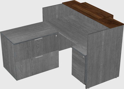 L-shaped modular reception