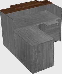 L-shaped modular reception