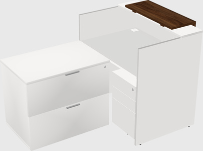 L-shaped modular reception