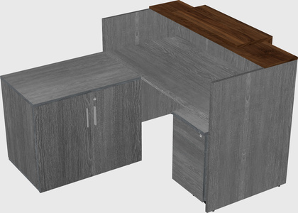L-shaped modular reception