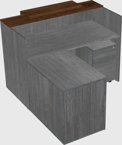 L-shaped modular reception