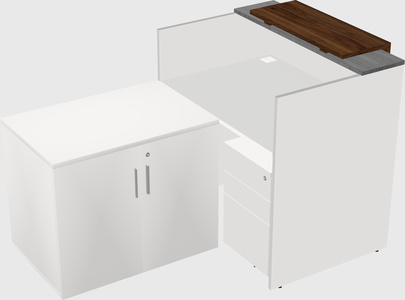 L-shaped modular reception