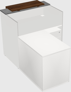 L-shaped modular reception