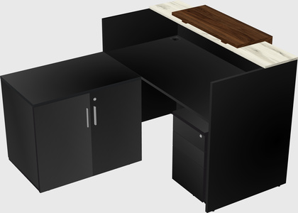 L-shaped modular reception