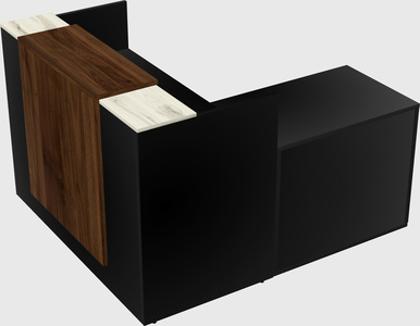 L-shaped modular reception