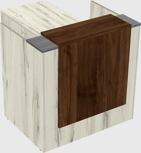 L-shaped modular reception
