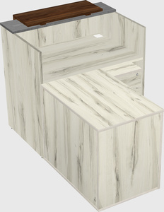 L-shaped modular reception