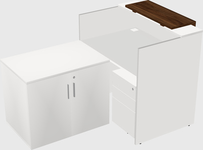L-shaped modular reception
