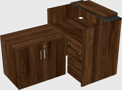L-shaped modular reception