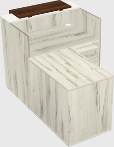 L-shaped modular reception