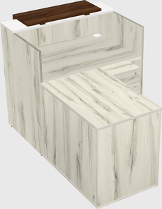 L-shaped modular reception