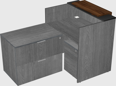 L-shaped modular reception