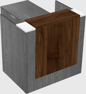 L-shaped modular reception