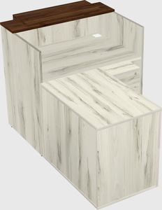 L-shaped modular reception