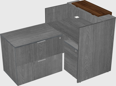 L-shaped modular reception