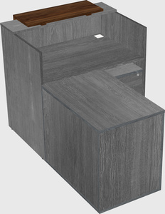 L-shaped modular reception