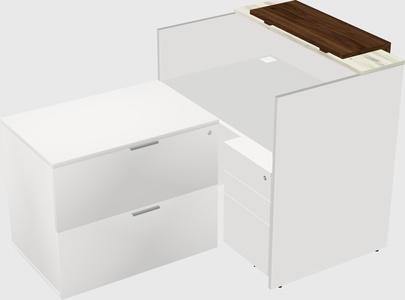 L-shaped modular reception