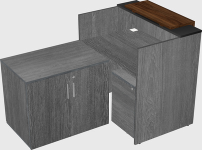 L-shaped modular reception