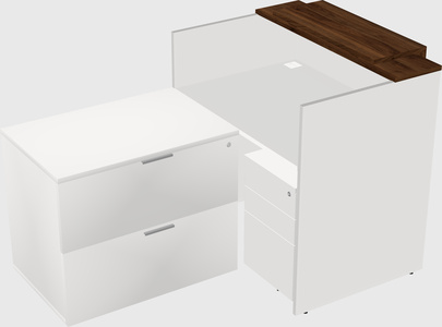L-shaped modular reception