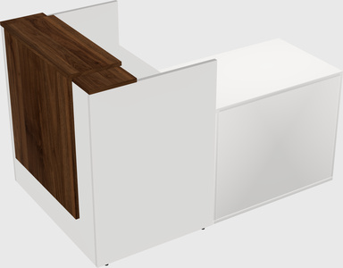L-shaped modular reception