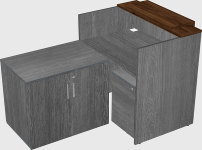 L-shaped modular reception