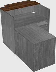 L-shaped modular reception