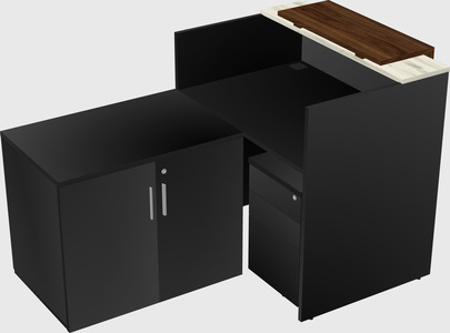 L-shaped modular reception